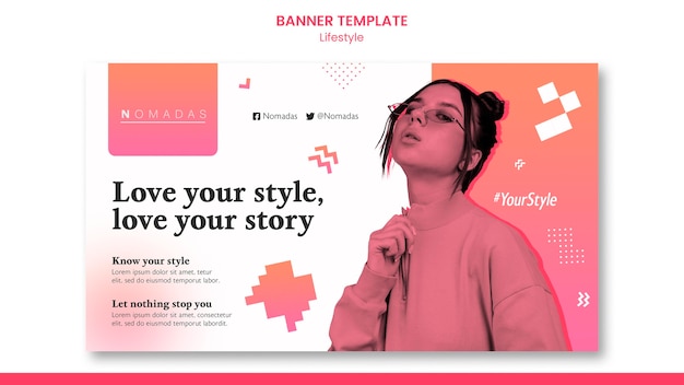 Free PSD fashion lifestyle banner template