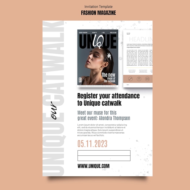 Free PSD fashion magazine template design