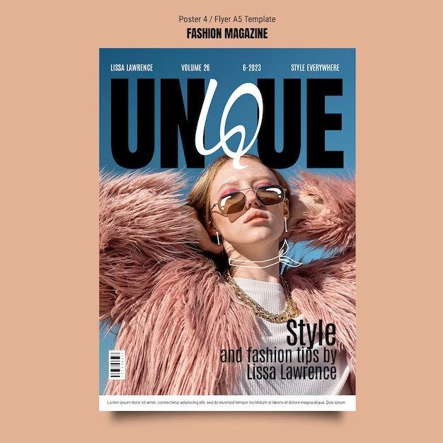 Fashion Magazine Template Design – Free PSD Download