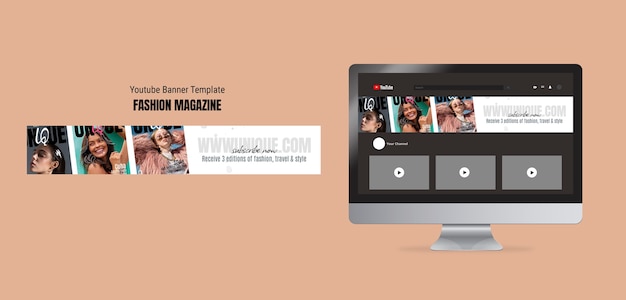 Fashion magazine template design with free PSD, download for PSD, free to download, download free PSD