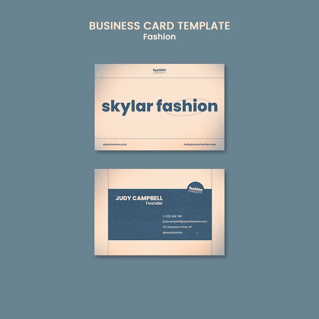 Free PSD fashion membership business card template design