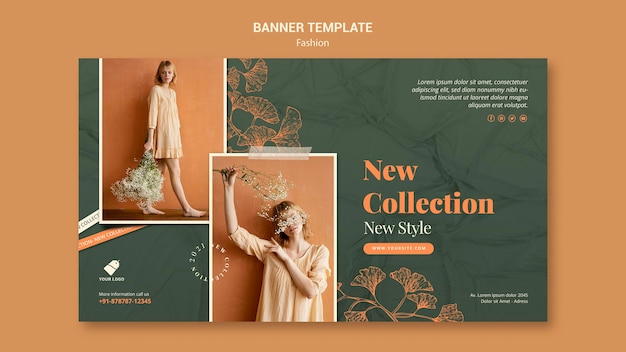 Fashion model banner template