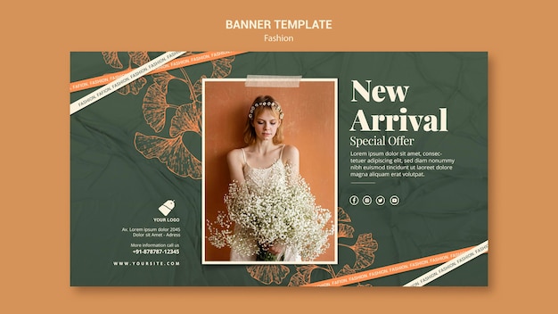 Free PSD fashion model banner template