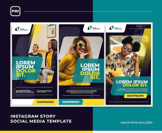 Free PSD fashion modern social media  template