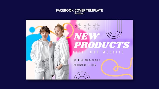 Бесплатный PSD Мода новая коллекция шаблон обложки facebook