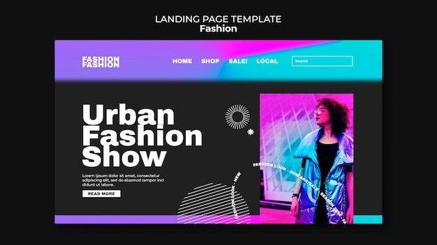 PSD gratuito pagina di destinazione della nuova collezione di moda