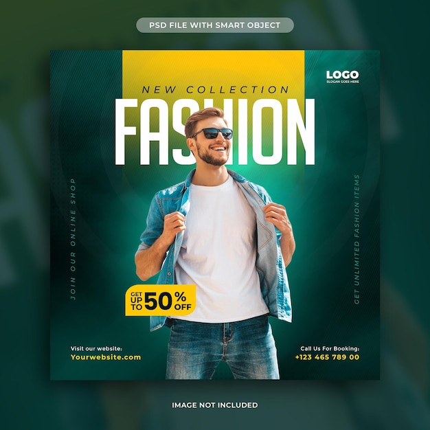 Free PSD fashion new collection social media instagram post template