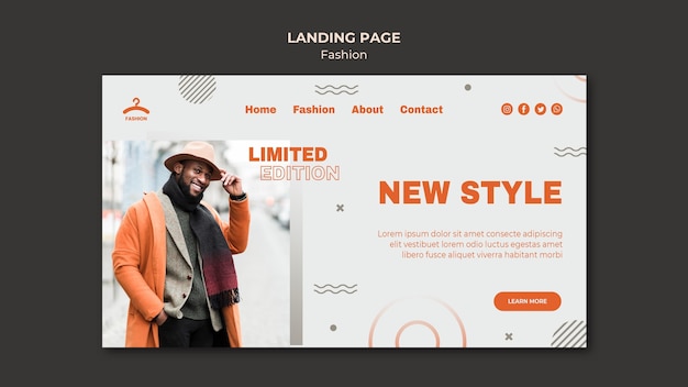 Free PSD fashion new style landing page