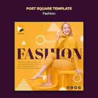 Free PSD fashion post square template