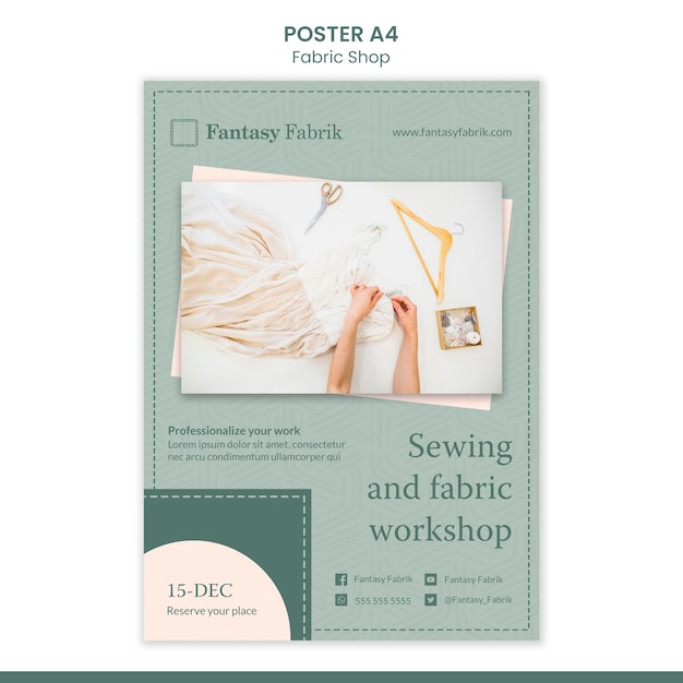 Free PSD fashion poster concept template