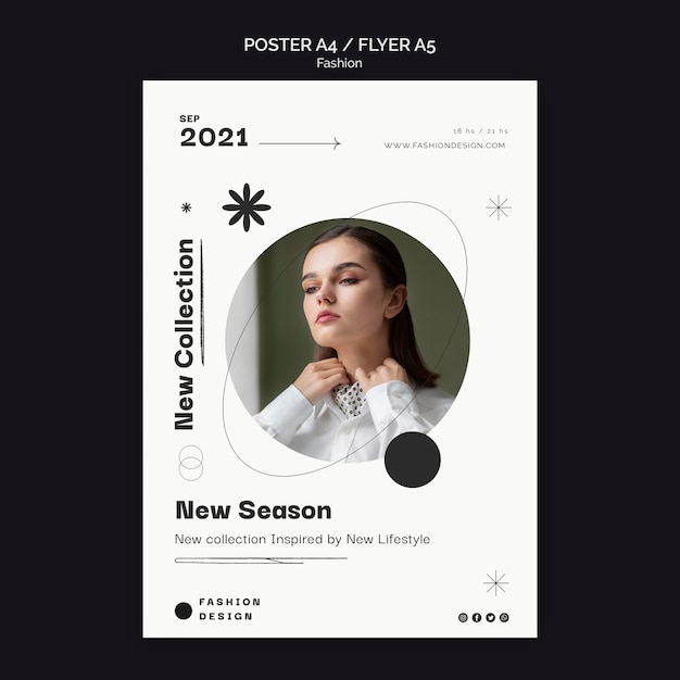 Modello di progettazione di poster di moda