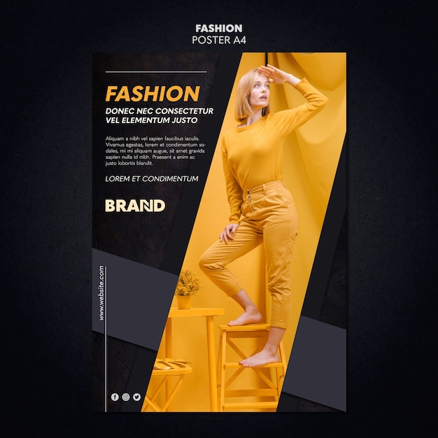 Fashion Poster Style – Free PSD Template