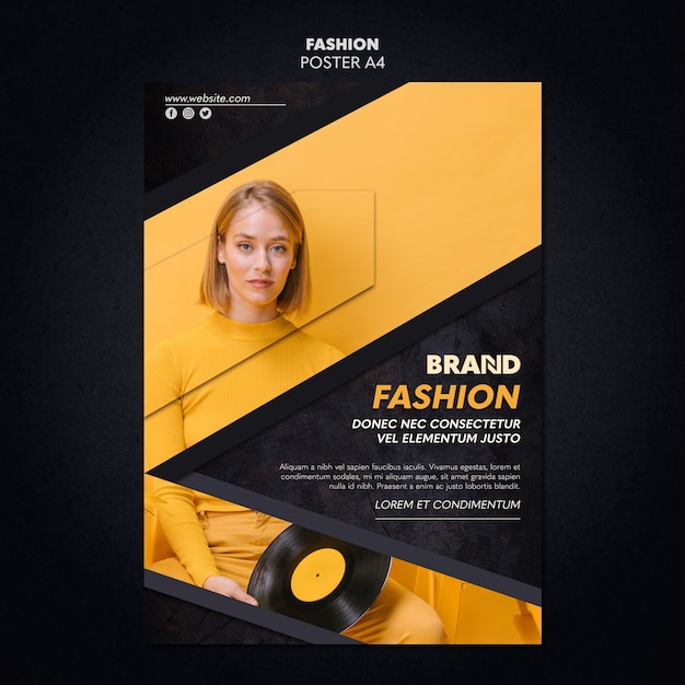 Free PSD fashion poster template style