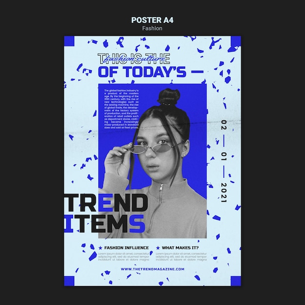 Modello di poster di moda