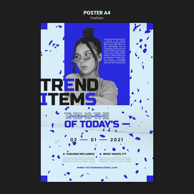 Free PSD fashion poster template