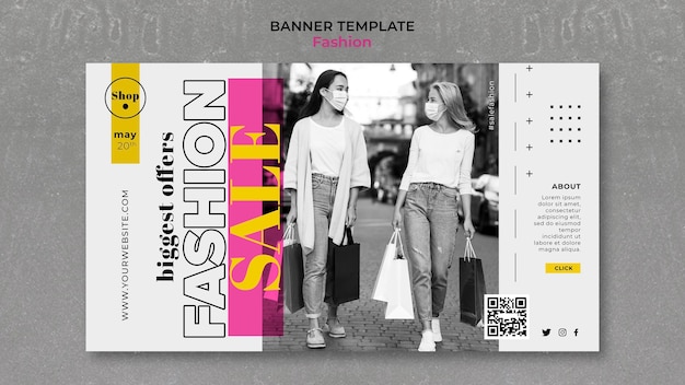 Free PSD fashion sale banner template