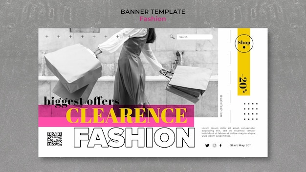 Fashion sale banner template