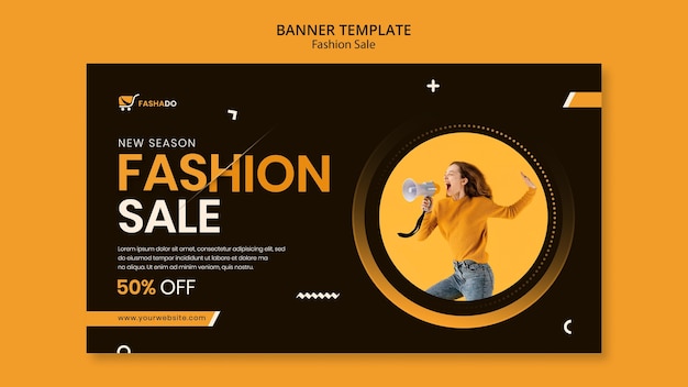 Free PSD fashion sale banner template