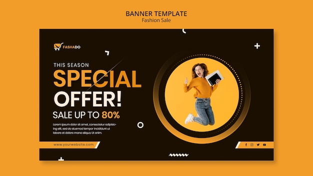 Free PSD fashion sale banner template