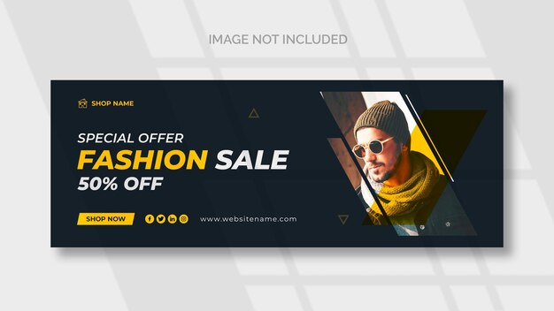 Fashion sale Facebook  social media template