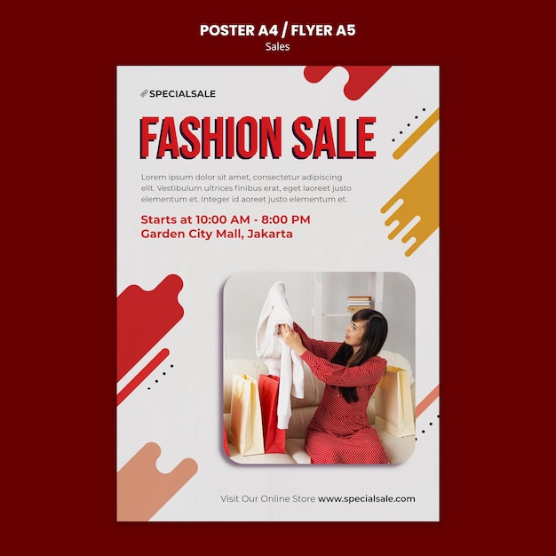 Fashion sale flyer template