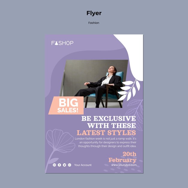 fashion sale flyer template