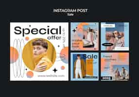 Free PSD fashion sale instagram posts collection