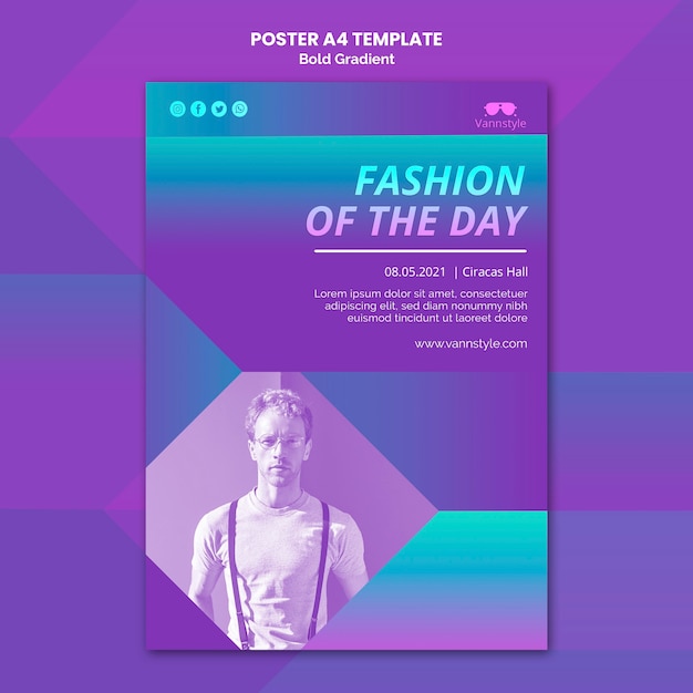 Fashion sale poster template