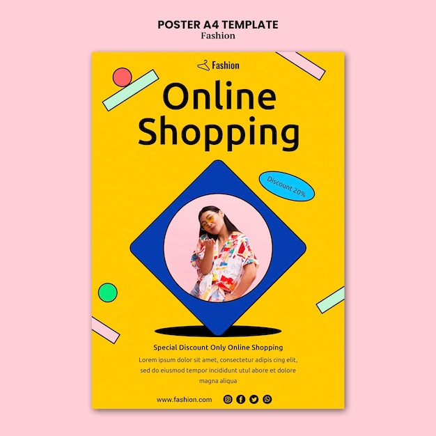 Fashion sale poster template