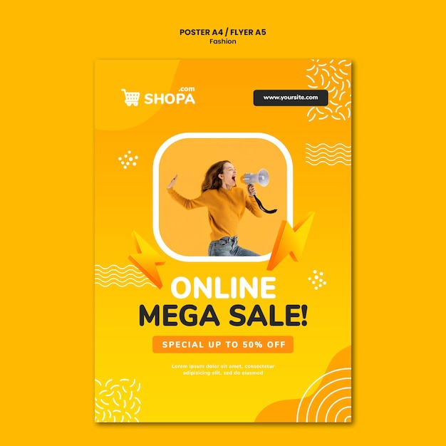 Free PSD fashion sale poster template