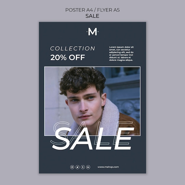 fashion sale poster template
