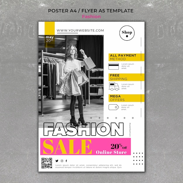 Free PSD fashion sale print template