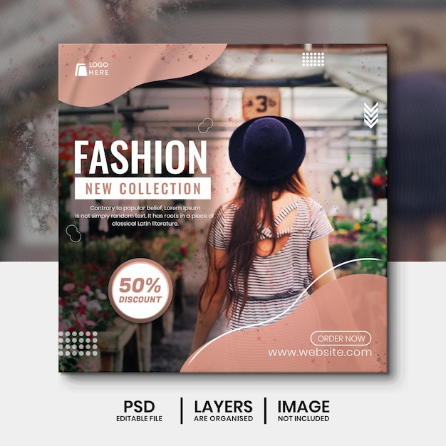 Fashion sale social media banner post design