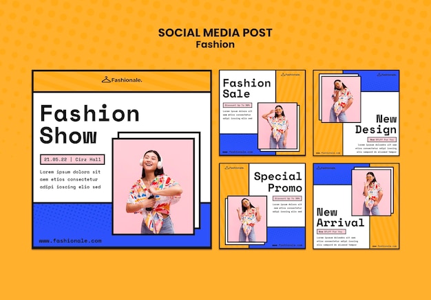 Free PSD fashion sale social media post template