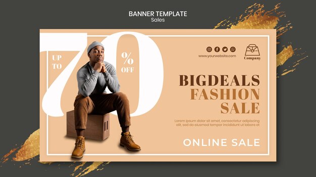 Fashion sales banner template