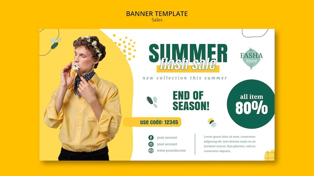 Fashion sales banner template