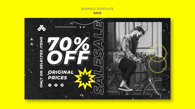 Fashion sales banner template