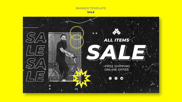 Fashion sales banner template
