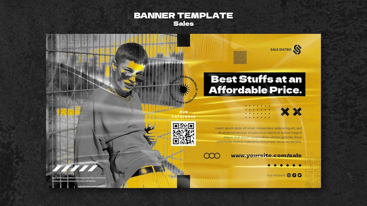 Free PSD fashion sales horizontal banner template