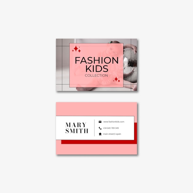 Fashion sales horizontal business card template