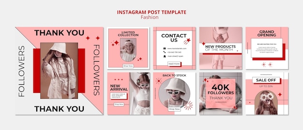 Коллекция постов в instagram о модных продажах