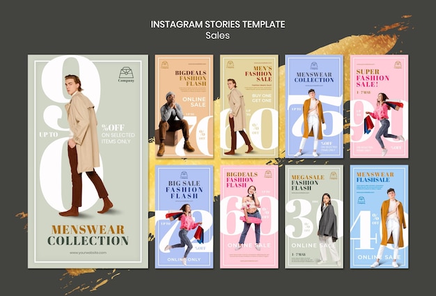 Fashion sales instagram stories template