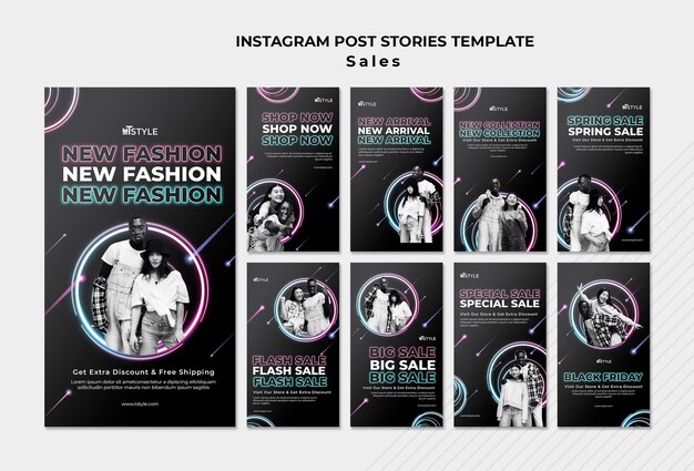 ファッション販売instagramストーリーテンプレート