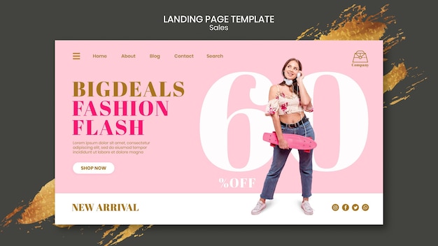 Fashion sales landing page template