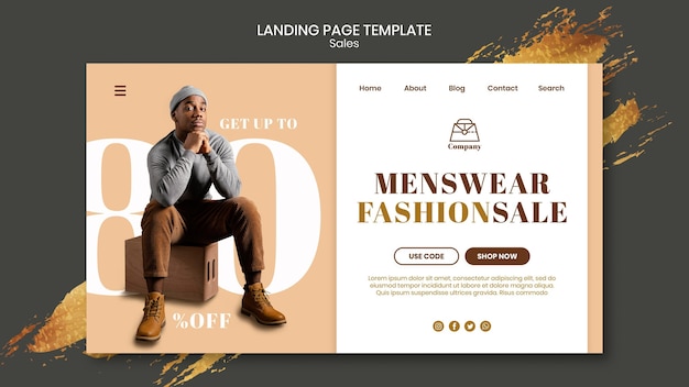 Fashion sales landing page template