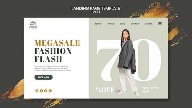 Fashion sales landing page template