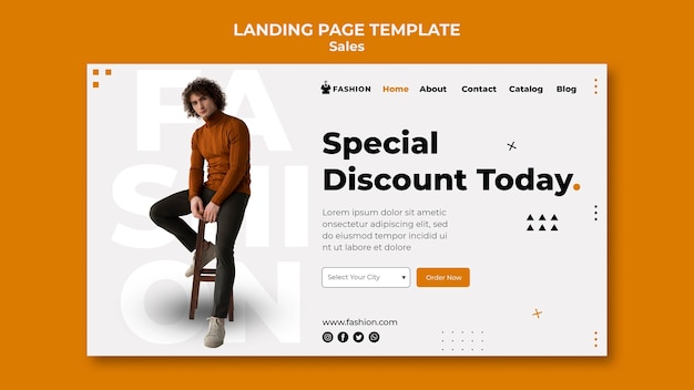 Fashion sales landing page