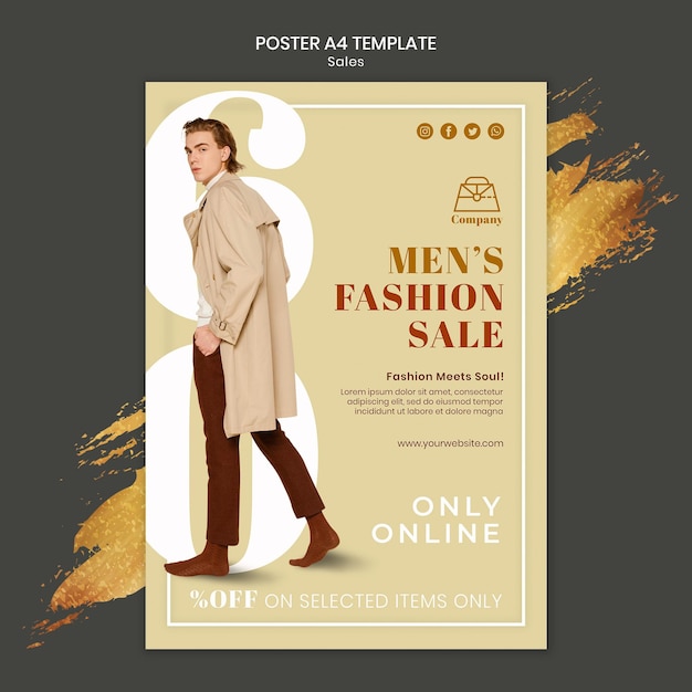 Free PSD fashion sales print template