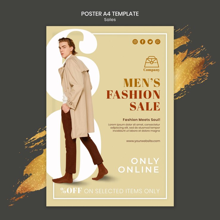 Free PSD fashion sales print template