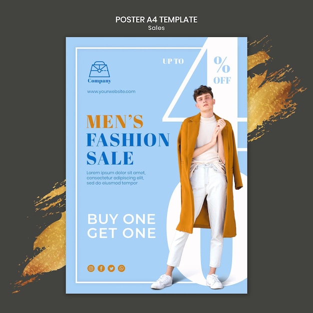 Free PSD fashion sales print template